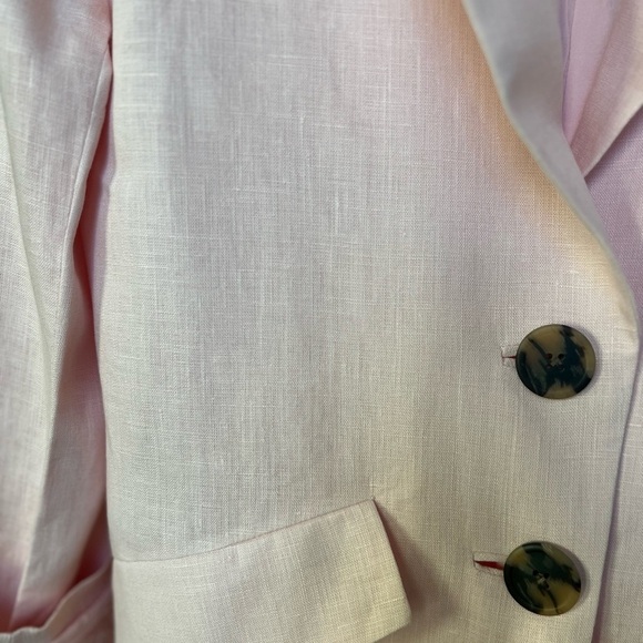 NWOT - S - MARA HOFFMAN TATUM blazer suit jacket linen pink pastel - Picture 4 of 8